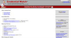 Desktop Screenshot of credentialwatch.org