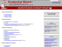Tablet Screenshot of credentialwatch.org